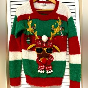 Hooked Up Christmas Ugly Sweater, size XS, pre-owned